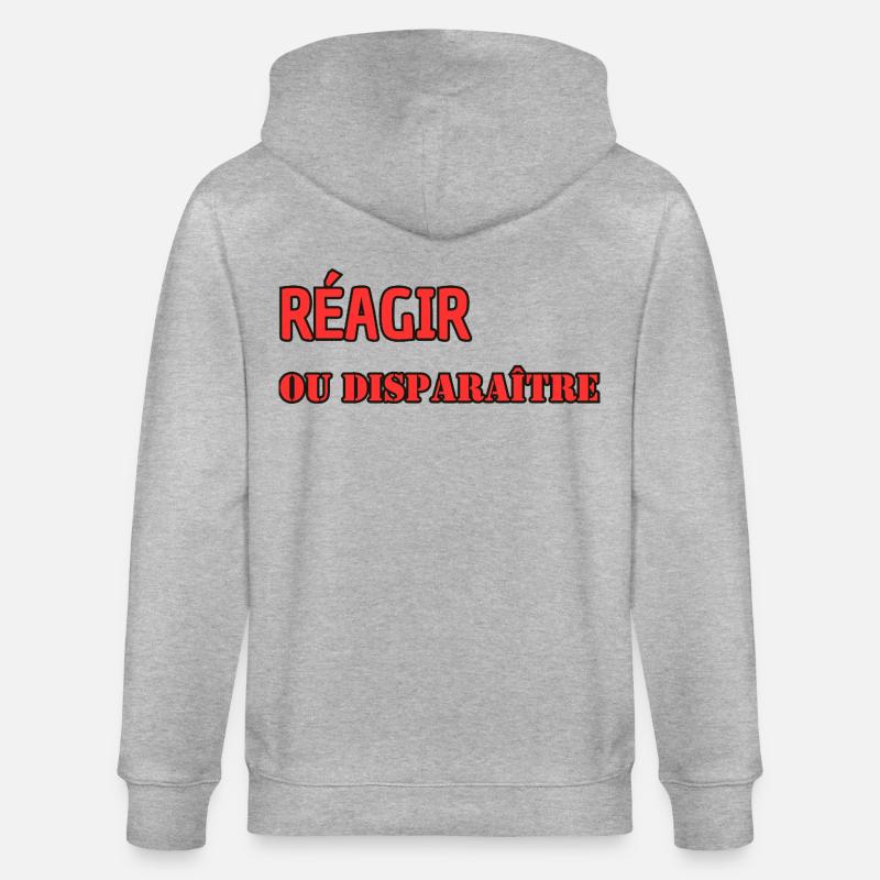 Reagieren oder verschwinden - Stanley/Stella Unisex Bio-Kapuzenjacke CULTIVATOR  - Grau meliert