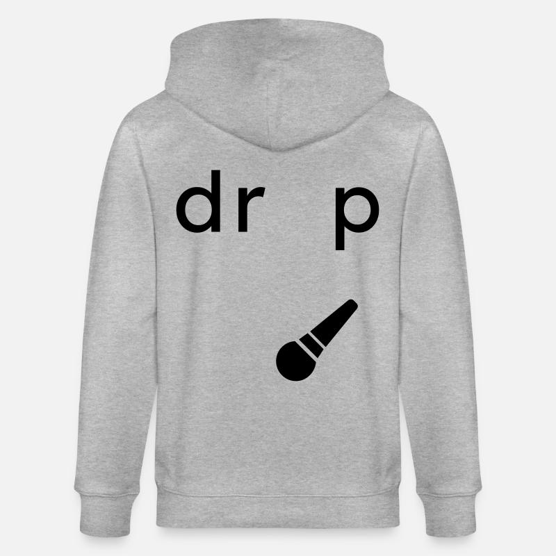 Drop the Microphone Geschenk - Stanley/Stella Unisex Bio-Kapuzenjacke CULTIVATOR  - Grau meliert