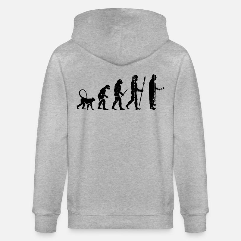 Évolution de Fleischer - Veste à capuche bio CULTIVATOR Stanley/Stella Unisexe - gris chiné