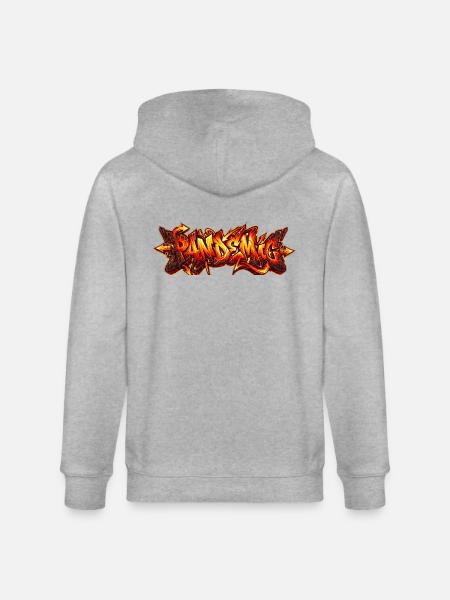 Randsmix Graffiti Flammen-Logo - Stanley/Stella Unisex Bio-Kapuzenjacke CULTIVATOR - Grau meliert