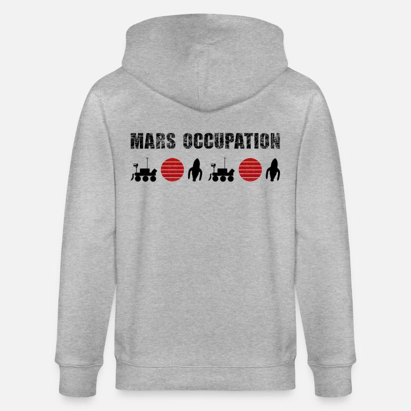 Constellation du Soleil Rouge Double Mars - Veste à capuche bio CULTIVATOR Stanley/Stella Unisexe - gris chiné
