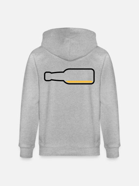 Bottiglia di birra vuota (Simbolo birra / POS 2C) - Felpa con cappuccio ecologica unisex CULTIVATOR di Stanley/Stella - grigio melange