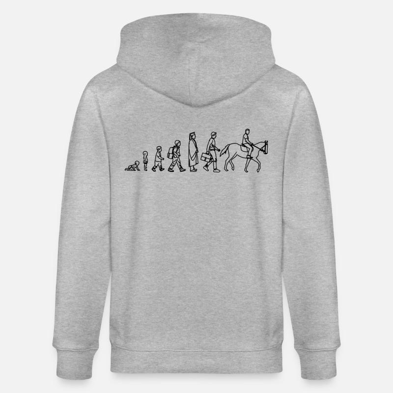 Evolution vom Kind zum Reiter - Stanley/Stella Unisex Bio-Kapuzenjacke CULTIVATOR  - Grau meliert