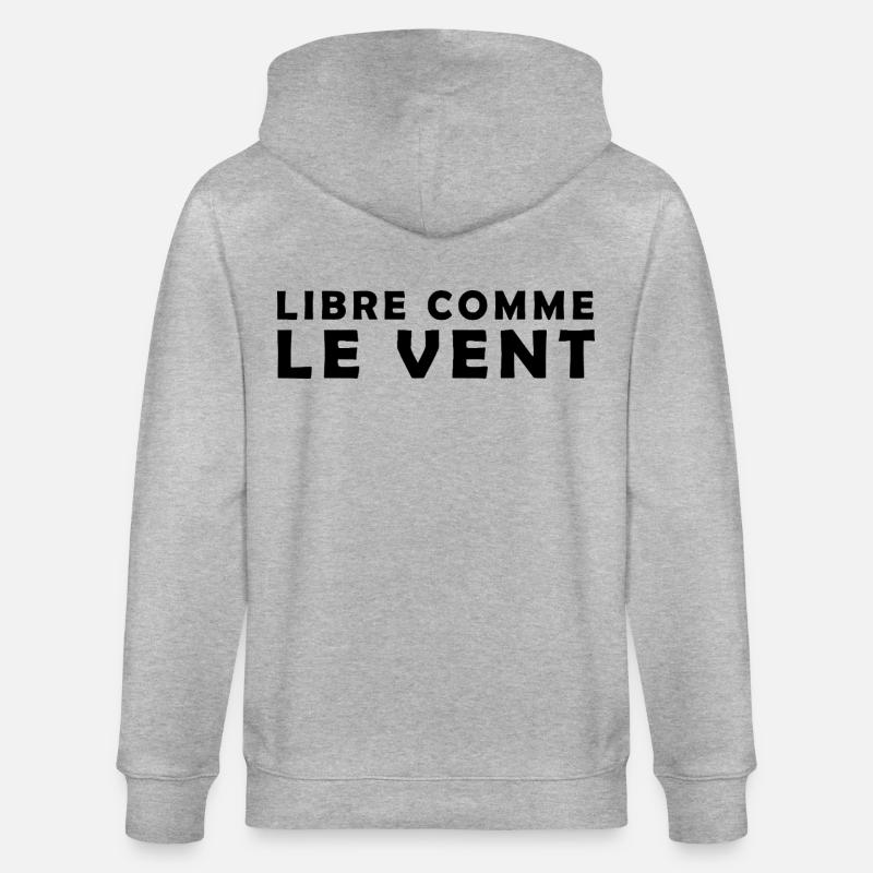Libre_comme_le_vent - Veste à capuche bio CULTIVATOR Stanley/Stella Unisexe - gris chiné