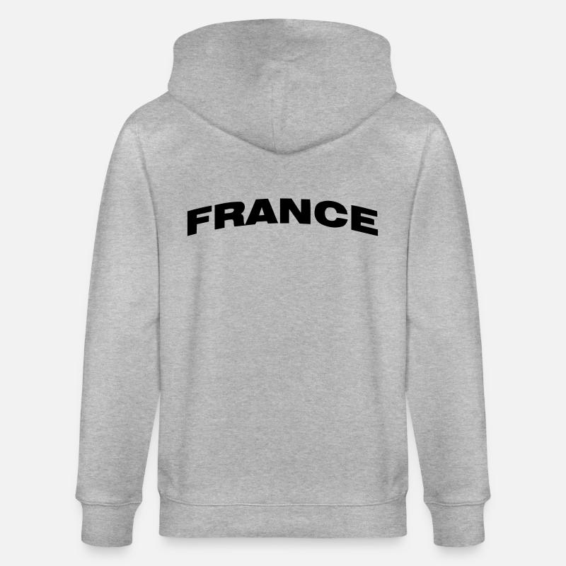 Frankreich - Stanley/Stella Unisex Bio-Kapuzenjacke CULTIVATOR  - Grau meliert