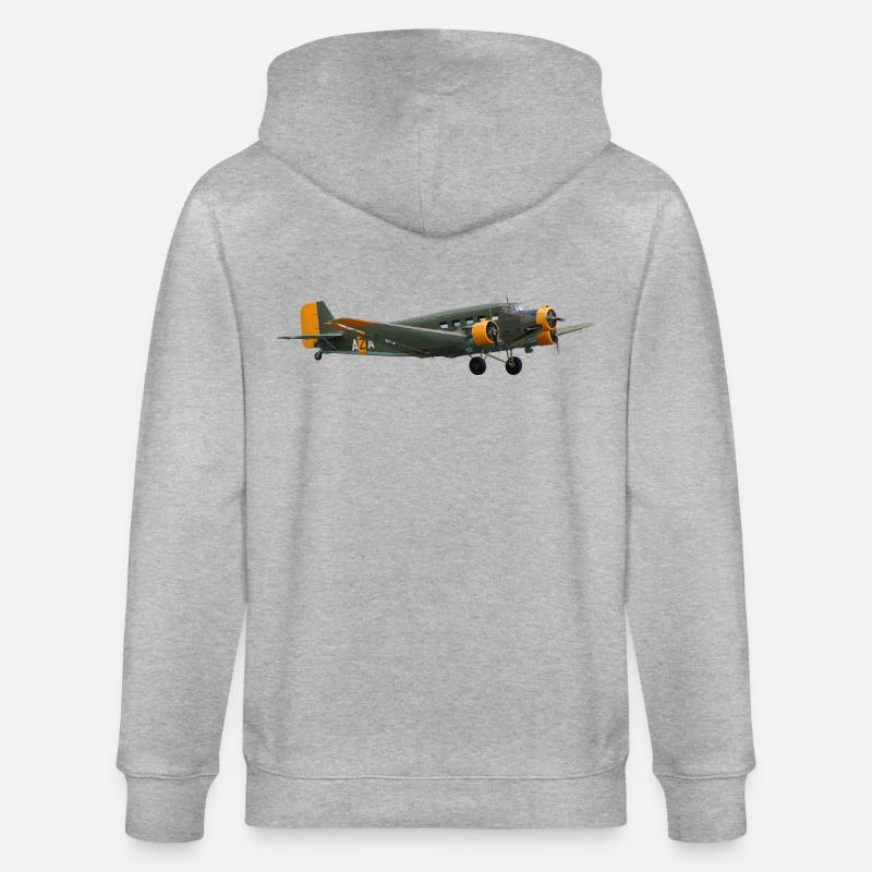 Ju 52 - Stanley/Stella Unisex Bio-Kapuzenjacke CULTIVATOR  - Grau meliert