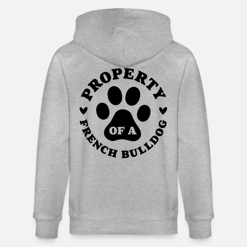 Propriété d’un bouledogue français - Veste à capuche bio CULTIVATOR Stanley/Stella Unisexe - gris chiné