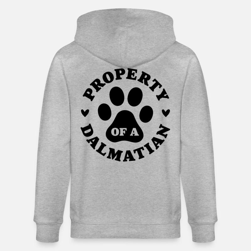 Eigentum eines Dalmatiners - Stanley/Stella Unisex Bio-Kapuzenjacke CULTIVATOR  - Grau meliert
