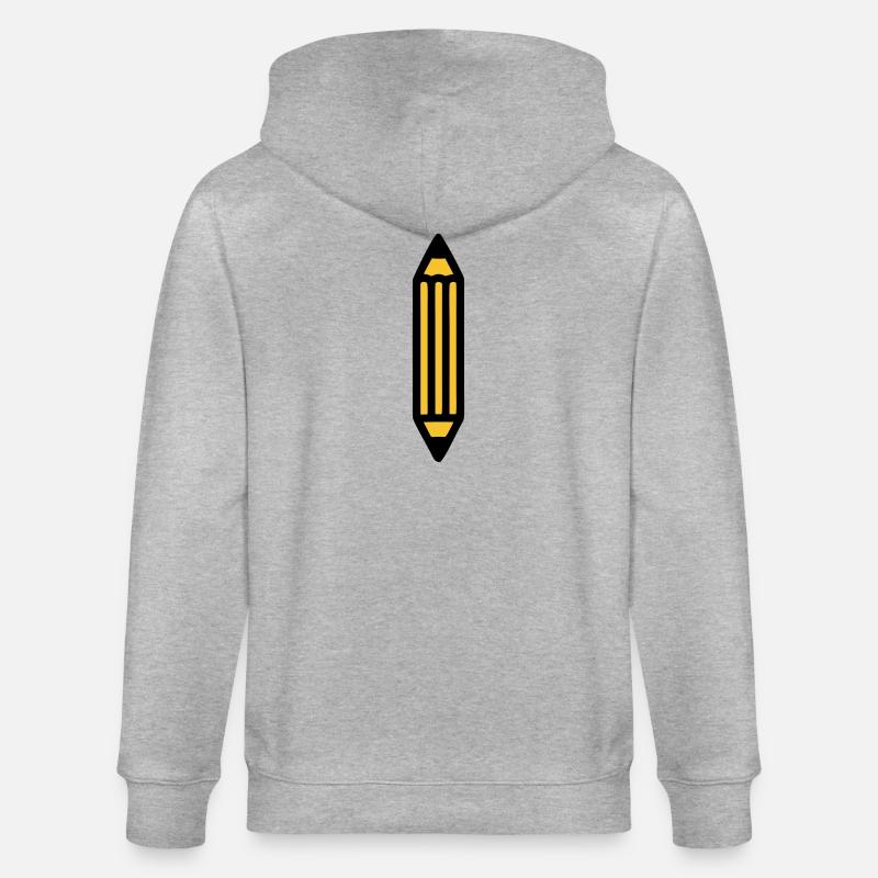 Bleistift Schreiben Autor Kunst - Stanley/Stella Unisex Bio-Kapuzenjacke CULTIVATOR  - Grau meliert