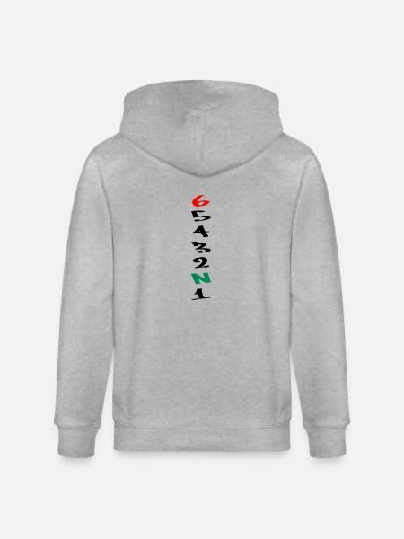 6 Gänge Gears Graffiti - Stanley/Stella Unisex Bio-Kapuzenjacke CULTIVATOR - Grau meliert