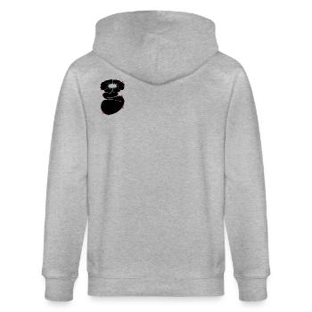 Blume Ornament Modern Minimalistisch - Stanley/Stella Unisex Bio-Kapuzenjacke CULTIVATOR  - Grau meliert - Hinten - Luana (180cm)