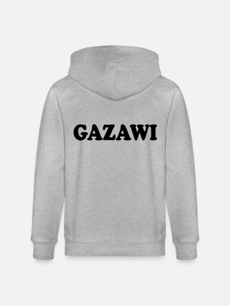 Gazawi gaza - Stanley/Stella CULTIVATOR  Unisex Organic Hooded Jacket - heather grey