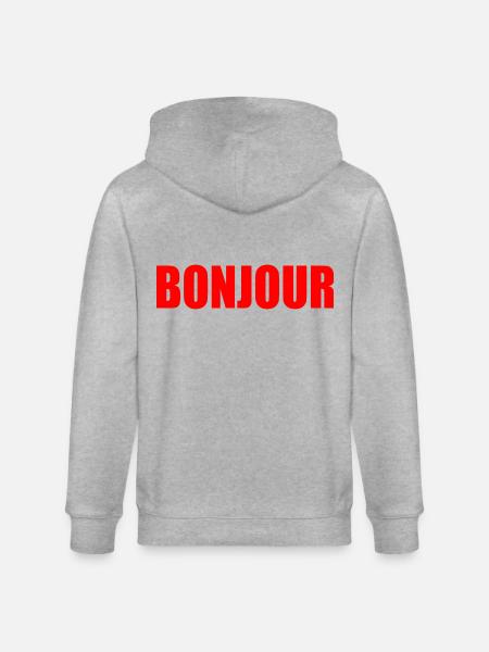 Bonjour - Stanley/Stella CULTIVATOR  Unisex Organic Hooded Jacket - heather grey