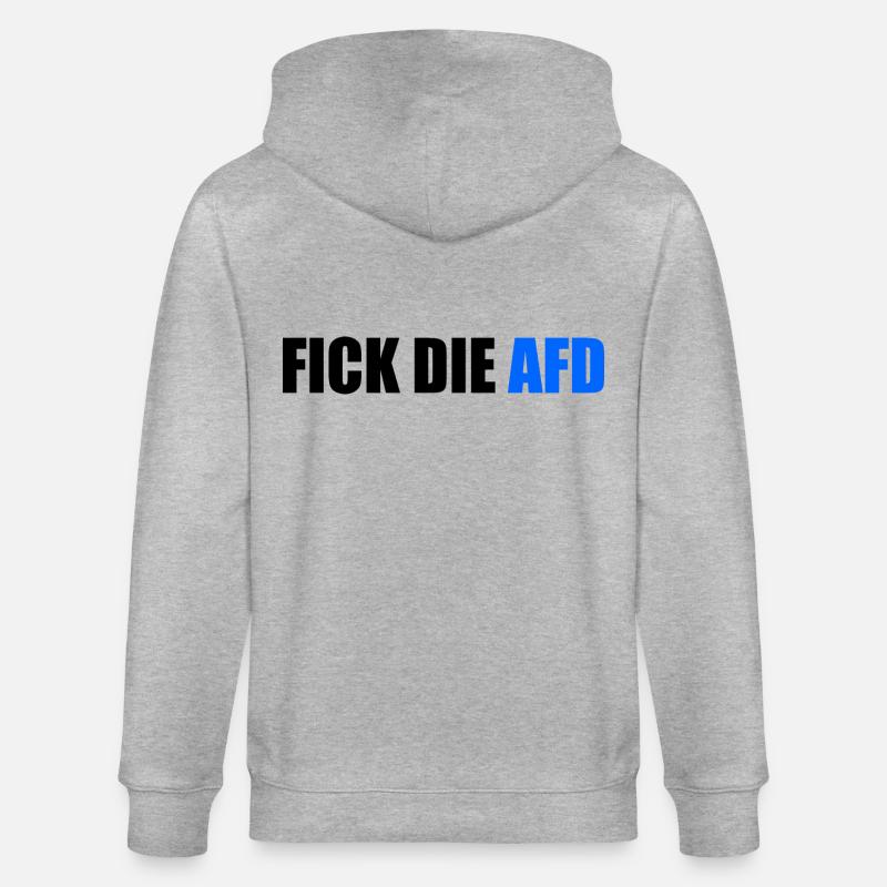 Fick die afd - Stanley/Stella Unisex Bio-Kapuzenjacke CULTIVATOR  - Grau meliert