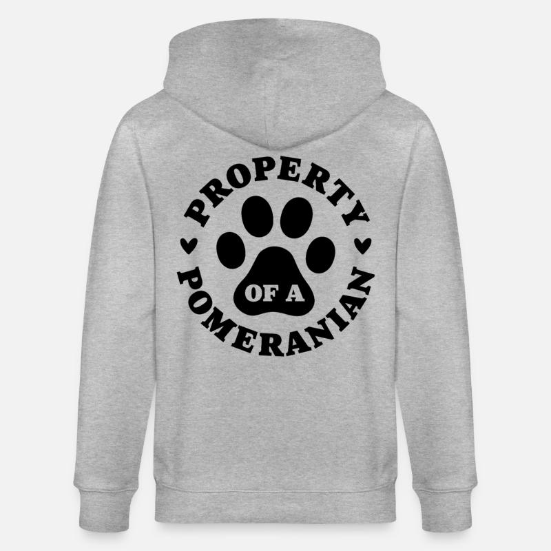Eigentum eines Zwergspitzs - Stanley/Stella Unisex Bio-Kapuzenjacke CULTIVATOR  - Grau meliert