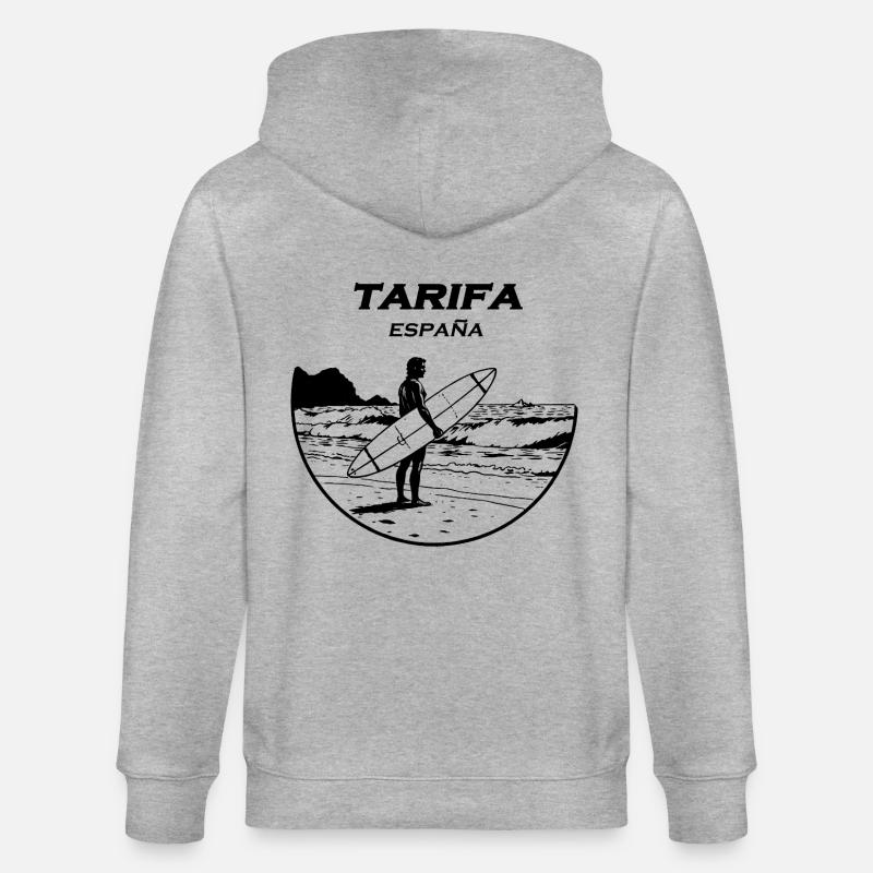 Tarifa Surfer Stempel - Stanley/Stella Unisex Bio-Kapuzenjacke CULTIVATOR - Grau meliert