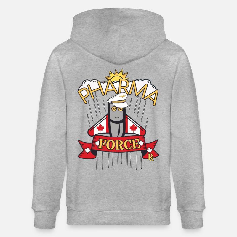 Pharmacie Canada Pharma Force - Veste à capuche bio CULTIVATOR Stanley/Stella Unisexe - gris chiné