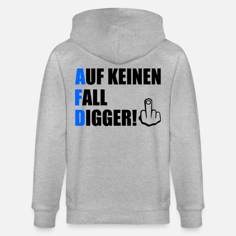 auf keinen fall digga - Stanley/Stella Unisex Bio-Kapuzenjacke CULTIVATOR - Grau meliert