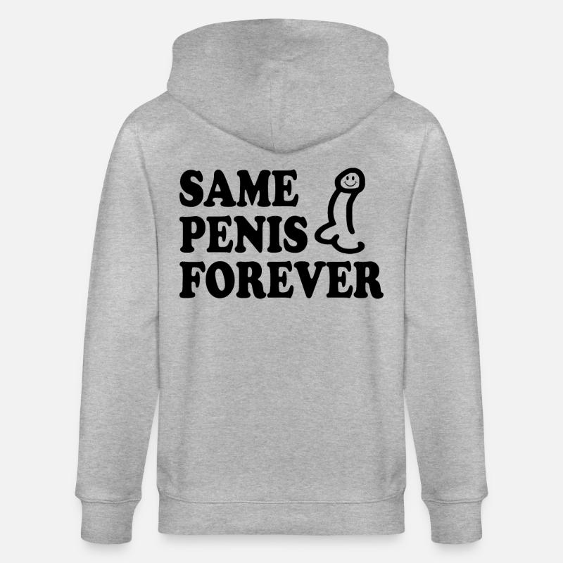 Same penis forever - Stanley/Stella Unisex Bio-Kapuzenjacke CULTIVATOR  - Grau meliert