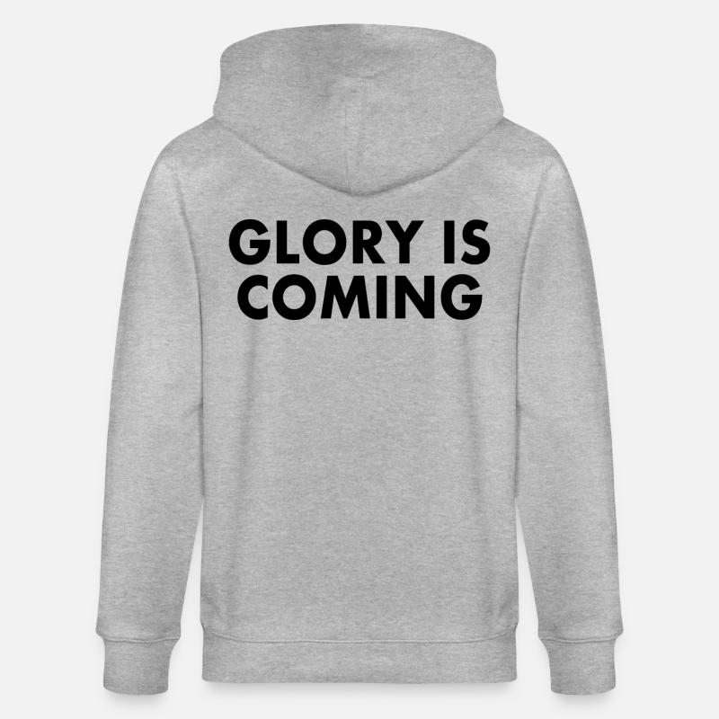 Glory is coming - Veste à capuche bio CULTIVATOR Stanley/Stella Unisexe - gris chiné