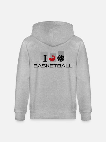 Basketball - Stanley/Stella Unisex Bio-Kapuzenjacke CULTIVATOR  - Grau meliert