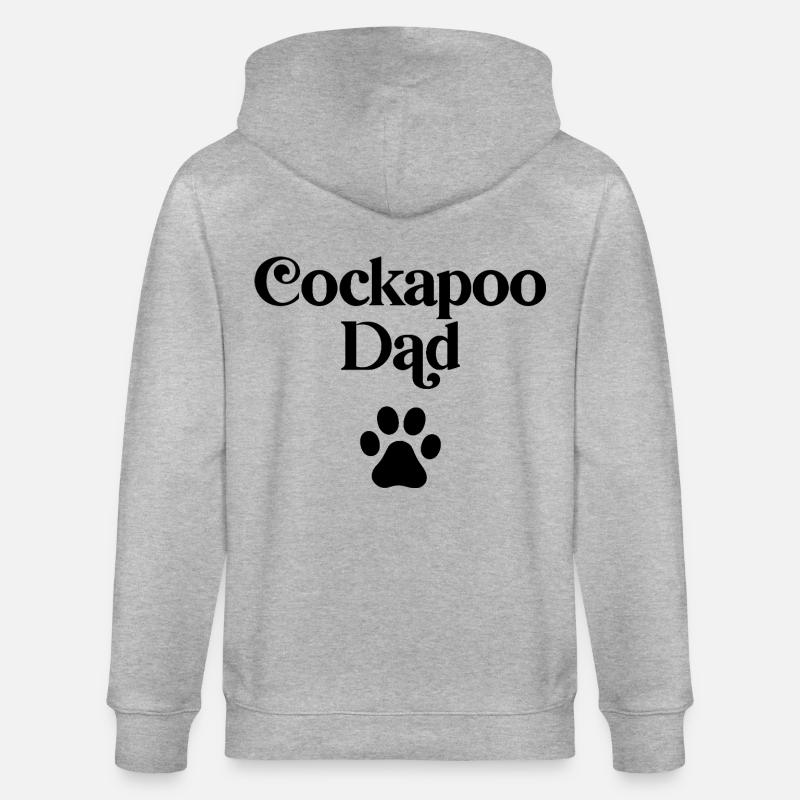 Cockapoo Dad - Stanley/Stella CULTIVATOR  Unisex Organic Hooded Jacket - heather grey
