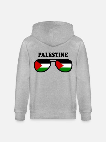 palestina - Stanley/Stella CULTIVATOR  Unisex Organic Hooded Jacket - heather grey