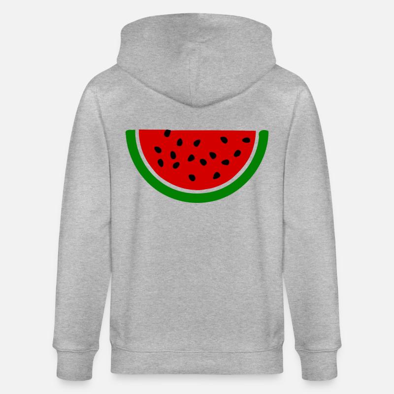 Melon pastèque - Veste à capuche bio CULTIVATOR Stanley/Stella Unisexe - gris chiné