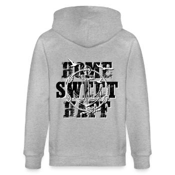 Home Sweet Haff - Veste à capuche bio CULTIVATOR Stanley/Stella Unisexe - gris chiné - Dos - Luana (180cm)
