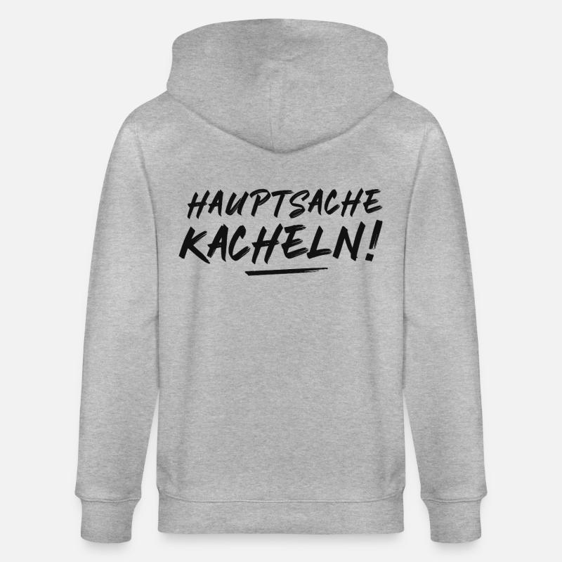 Fliesenleger Geschenk - Stanley/Stella Unisex Bio-Kapuzenjacke CULTIVATOR  - Grau meliert