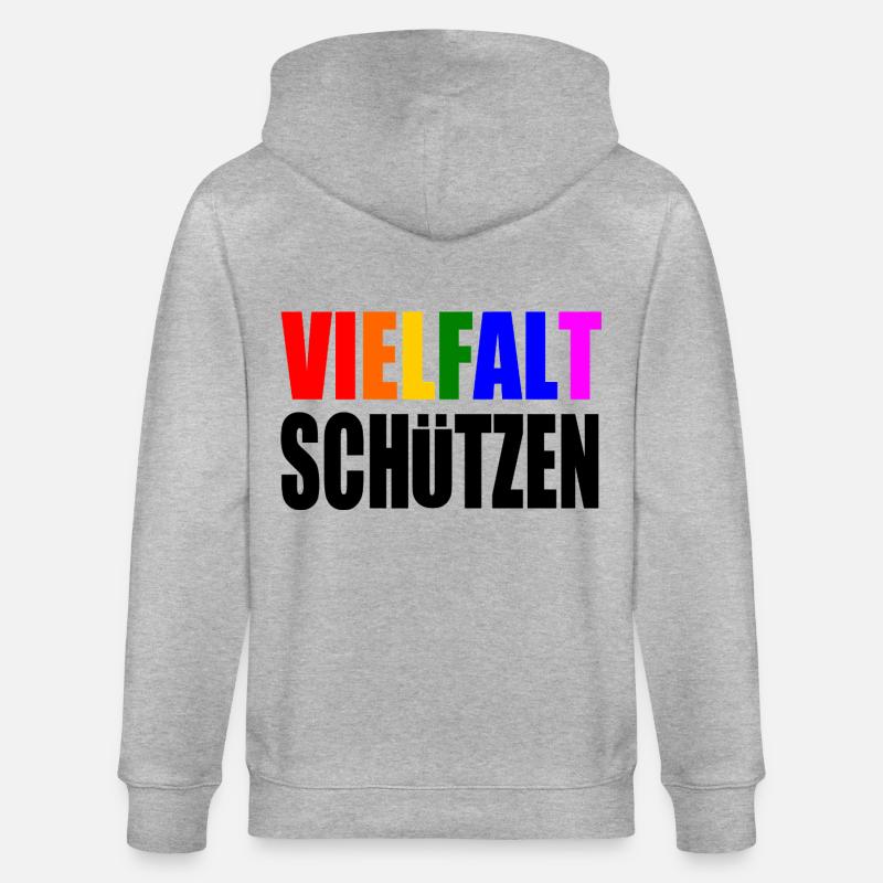 vielfalt schützen - Stanley/Stella Unisex Bio-Kapuzenjacke CULTIVATOR  - Grau meliert