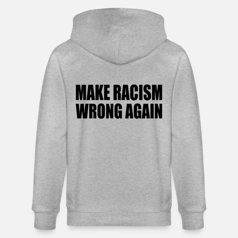 make racism wrong again - Veste à capuche bio CULTIVATOR Stanley/Stella Unisexe - gris chiné