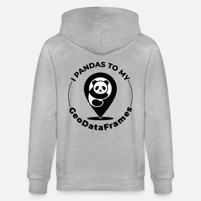 GeoDataFrames Pandas GIS Programmation Python - Veste à capuche bio CULTIVATOR Stanley/Stella Unisexe - gris chiné