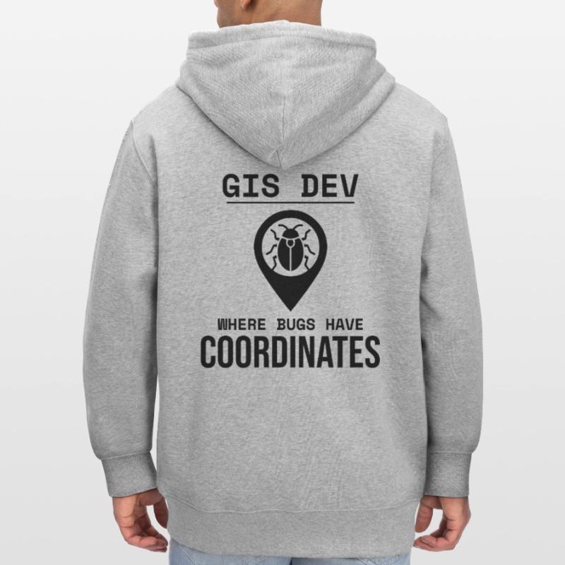 GIS Dev Debugging Coordinates Geospatial Bug Stanley/Stella Unisex Bio-Kapuzenjacke CULTIVATOR 