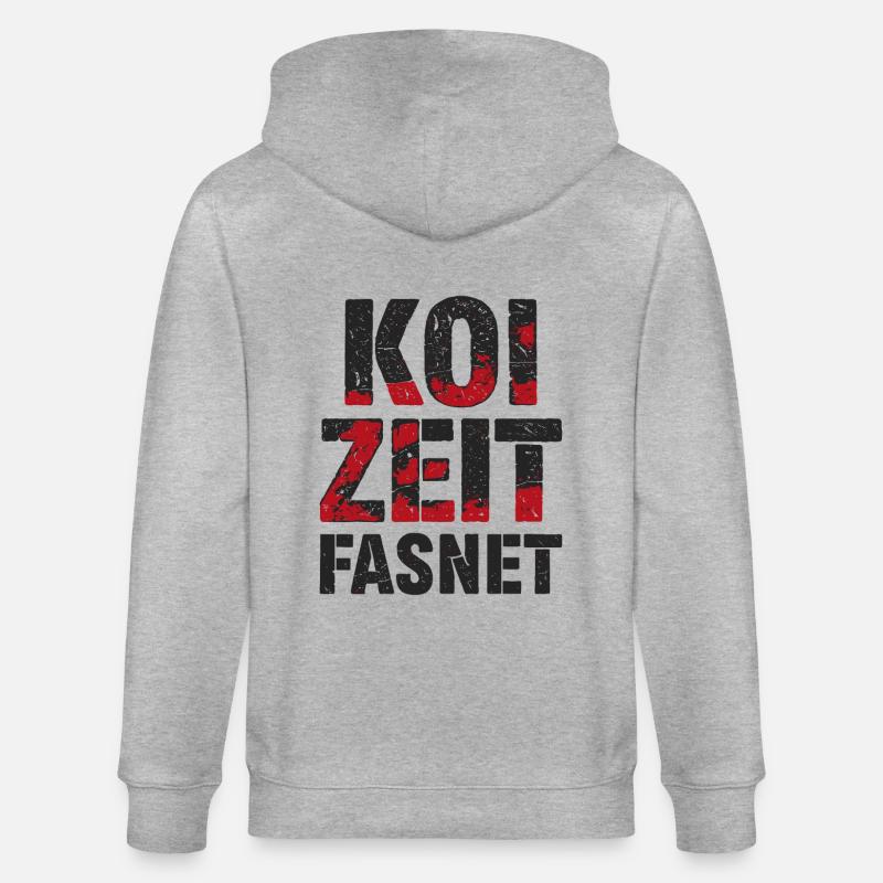 Koi Zeit Fasnet - Carnaval Carnaval - Veste à capuche bio CULTIVATOR Stanley/Stella Unisexe - gris chiné