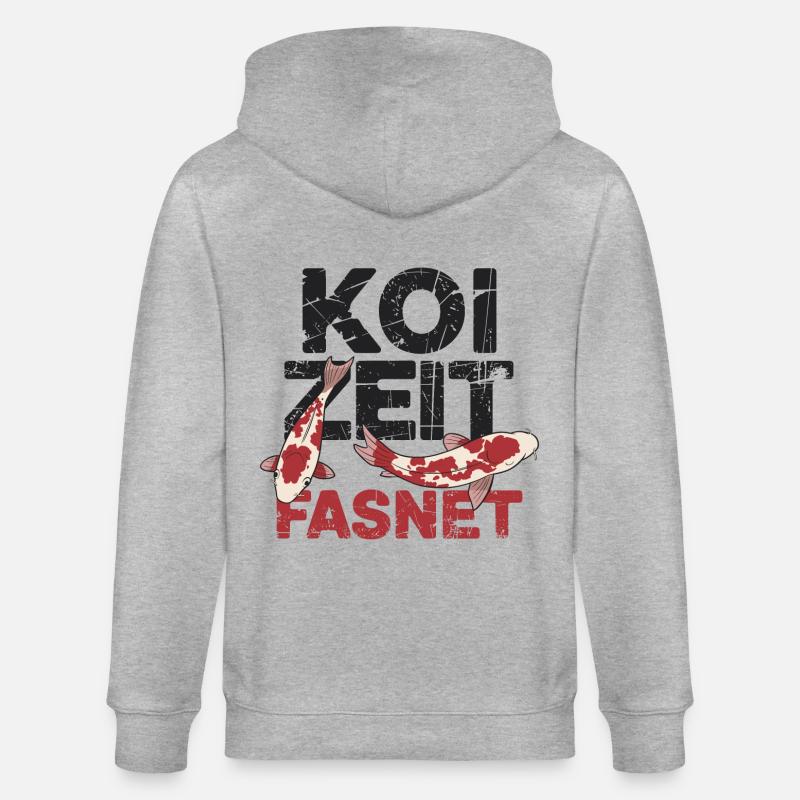 Koi Zeit Fasnet - Carnaval Carnaval - Veste à capuche bio CULTIVATOR Stanley/Stella Unisexe - gris chiné