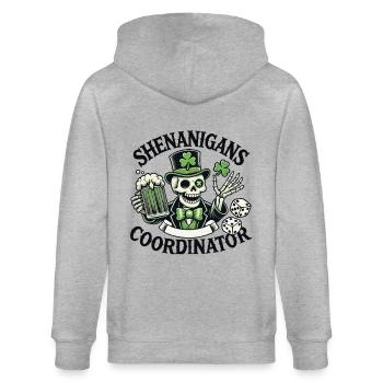 Shenanigans Koordinator Sankt Patrick Tag - Stanley/Stella Unisex Bio-Kapuzenjacke CULTIVATOR  - Grau meliert - Hinten - Luana (180cm)