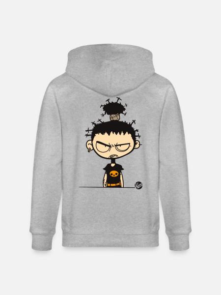 Always Angry Funny Punk - Stanley/Stella CULTIVATOR  Unisex Organic Hooded Jacket - heather grey
