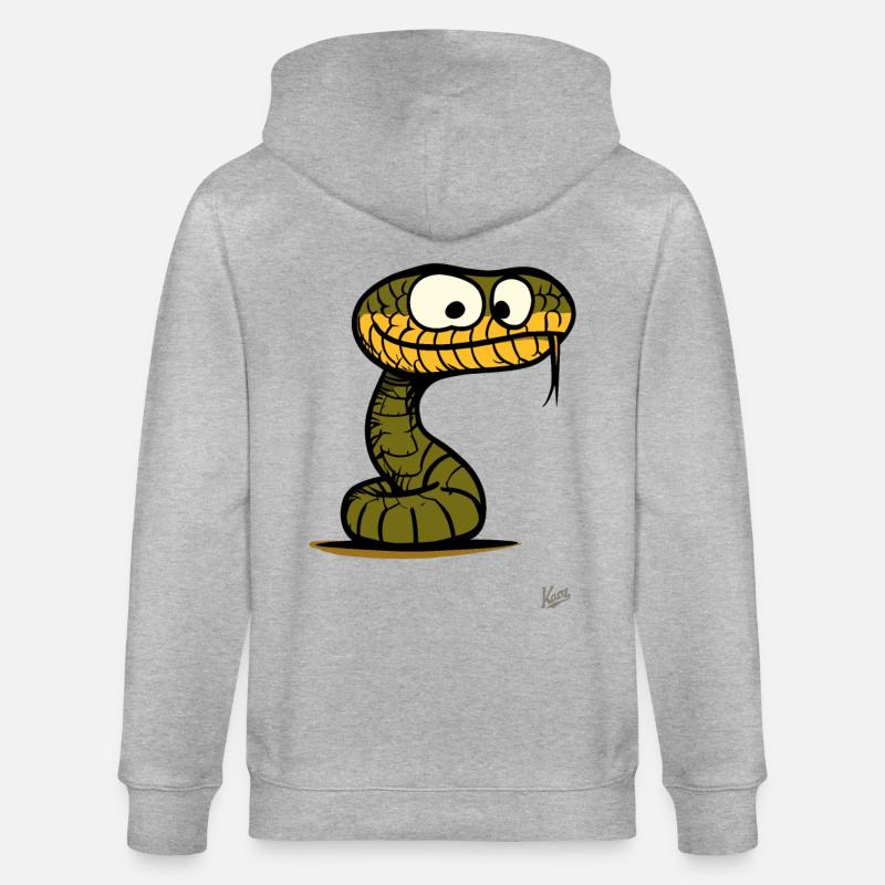 Stupide air drôle serpent - Veste à capuche bio CULTIVATOR Stanley/Stella Unisexe - gris chiné