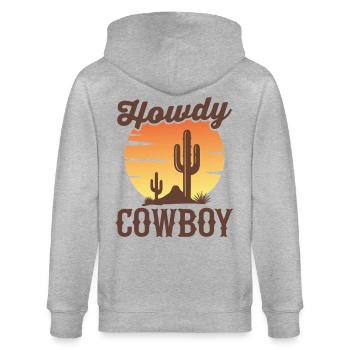 Salut Cowboy - Veste à capuche bio CULTIVATOR Stanley/Stella Unisexe - gris chiné - Dos - Luana (180cm)