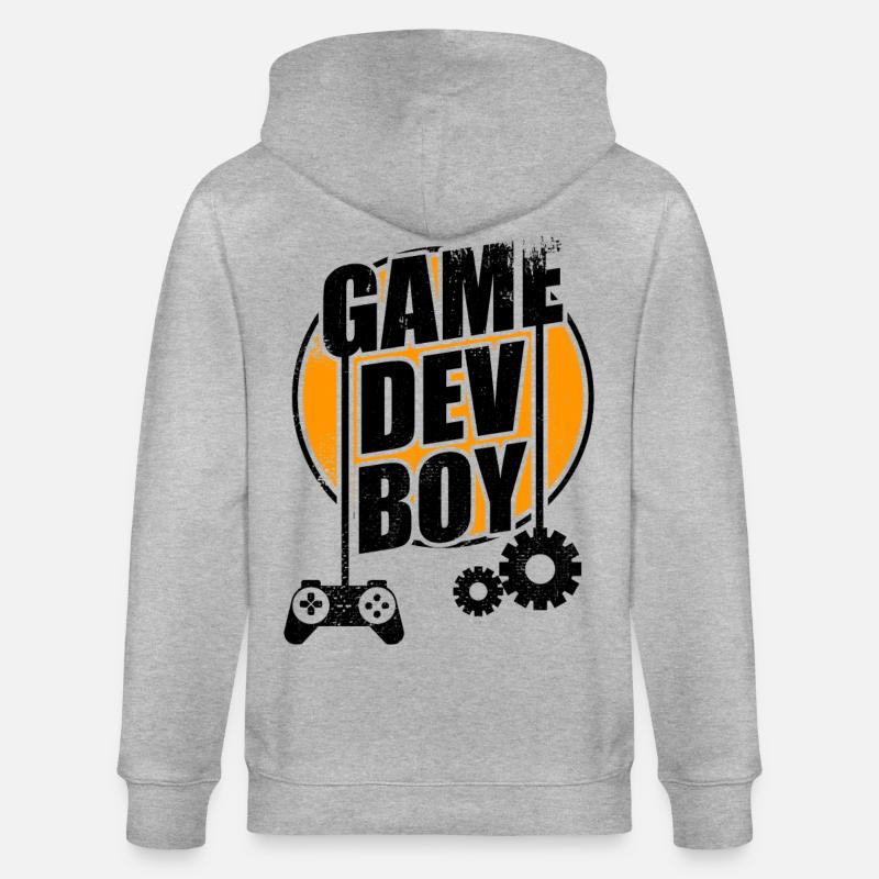 Game Dev Junge - Stanley/Stella Unisex Bio-Kapuzenjacke CULTIVATOR  - Grau meliert