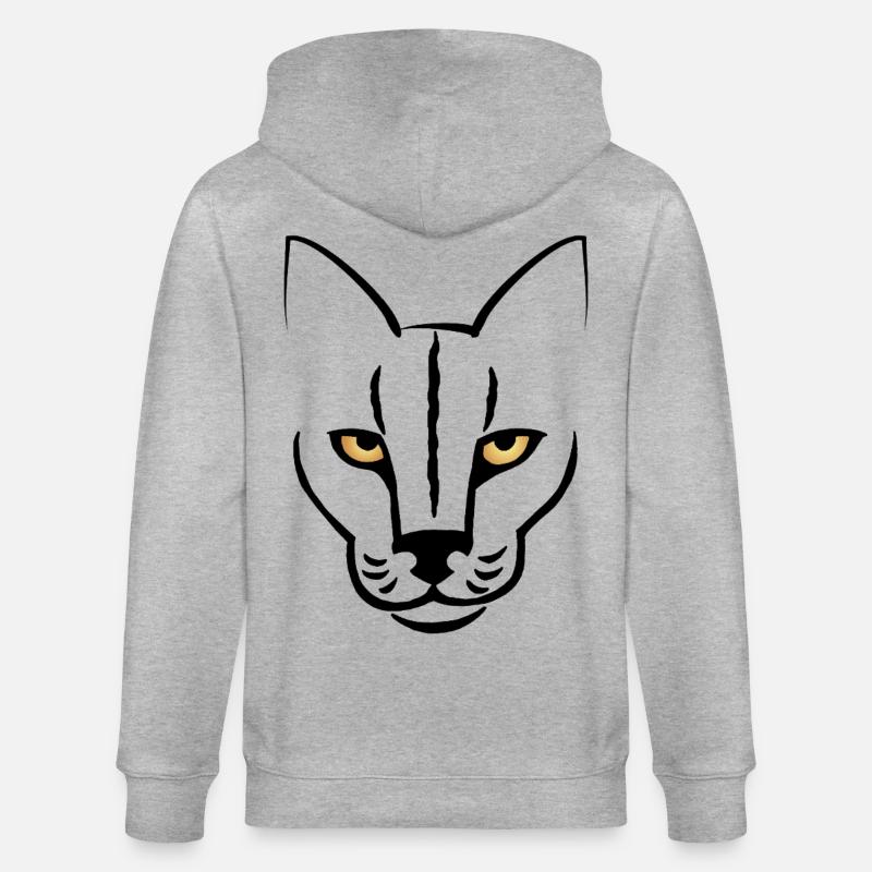 Der Blick der Katze - Stanley/Stella Unisex Bio-Kapuzenjacke CULTIVATOR  - Grau meliert