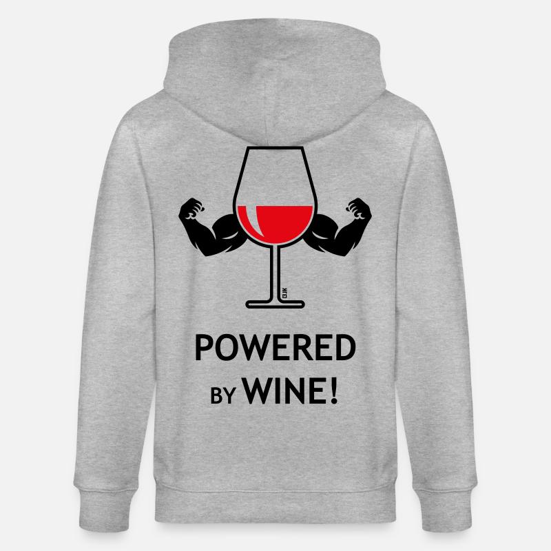 Propulsé par le vin ! - Veste à capuche bio CULTIVATOR Stanley/Stella Unisexe - gris chiné