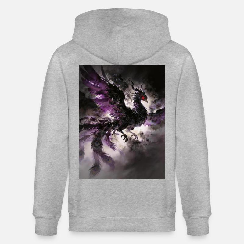 Der dunkle Phönix: Aufstieg der Dunkelheit - Stanley/Stella Unisex Bio-Kapuzenjacke CULTIVATOR  - Grau meliert