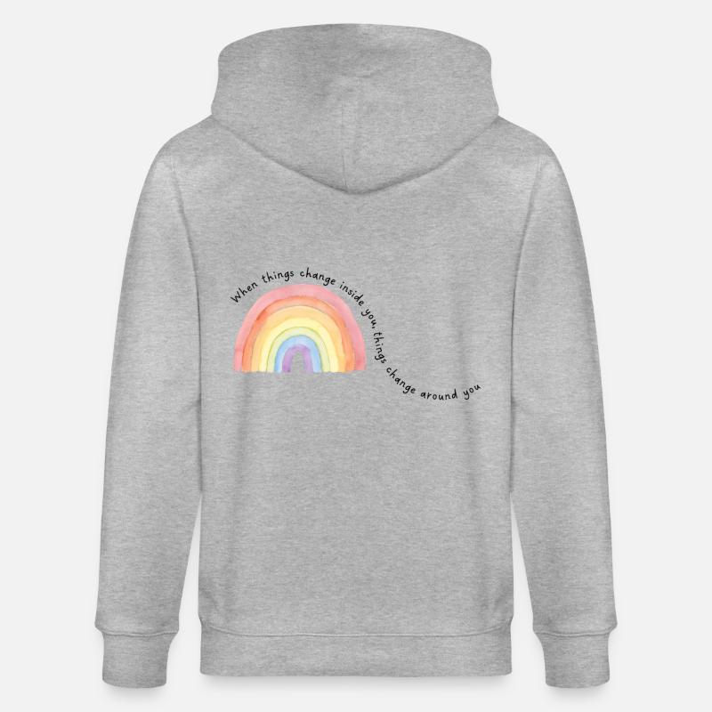 When things change inside you,.... - Stanley/Stella Unisex Bio-Kapuzenjacke CULTIVATOR  - Grau meliert