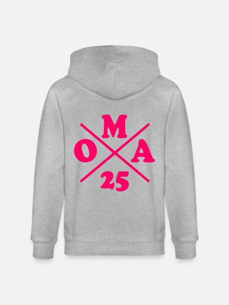 Oma 2025 - Stanley/Stella Unisex Bio-Kapuzenjacke CULTIVATOR  - Grau meliert