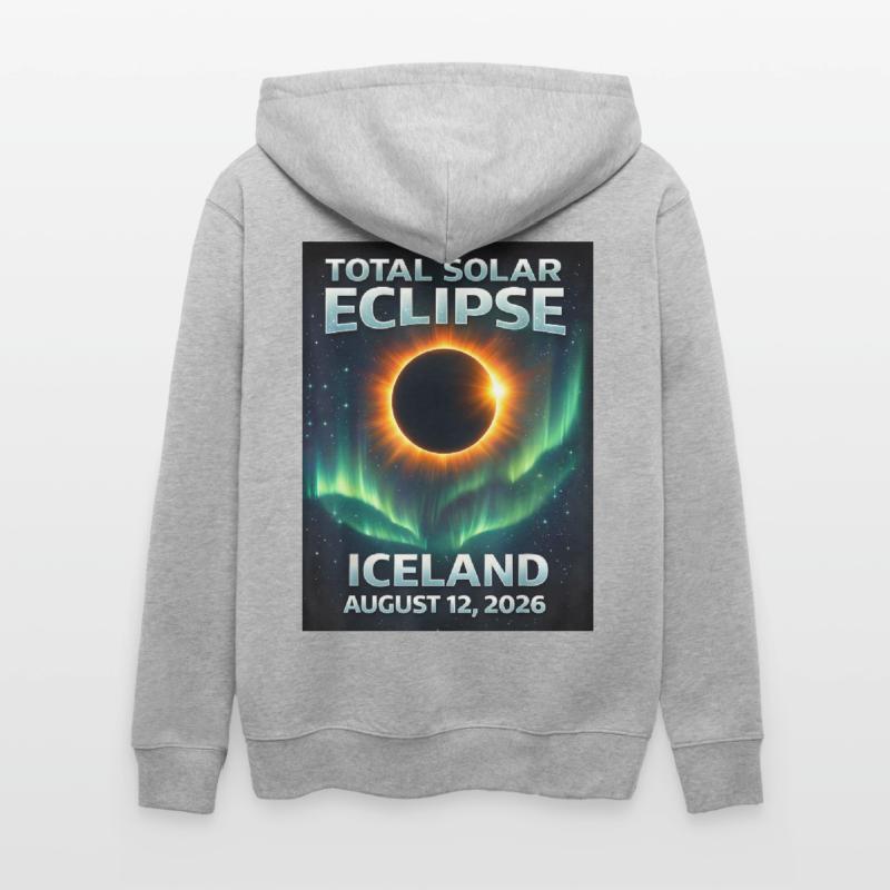 Total Solar Eclipse Iceland 2026 Reykjavik Stanley/Stella CULTIVATOR  Unisex Organic Hooded Jacket