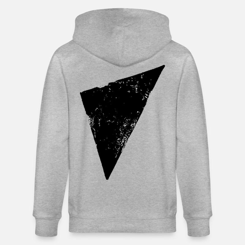 Triangle | Polygone | Triangle - Veste à capuche bio CULTIVATOR Stanley/Stella Unisexe - gris chiné