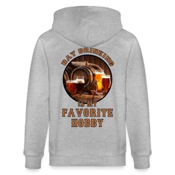 Quote about Craft Beer Tasting - Stanley/Stella CULTIVATOR  Unisex Organic Hooded Jacket - heather grey - Back - Luana (180cm)
