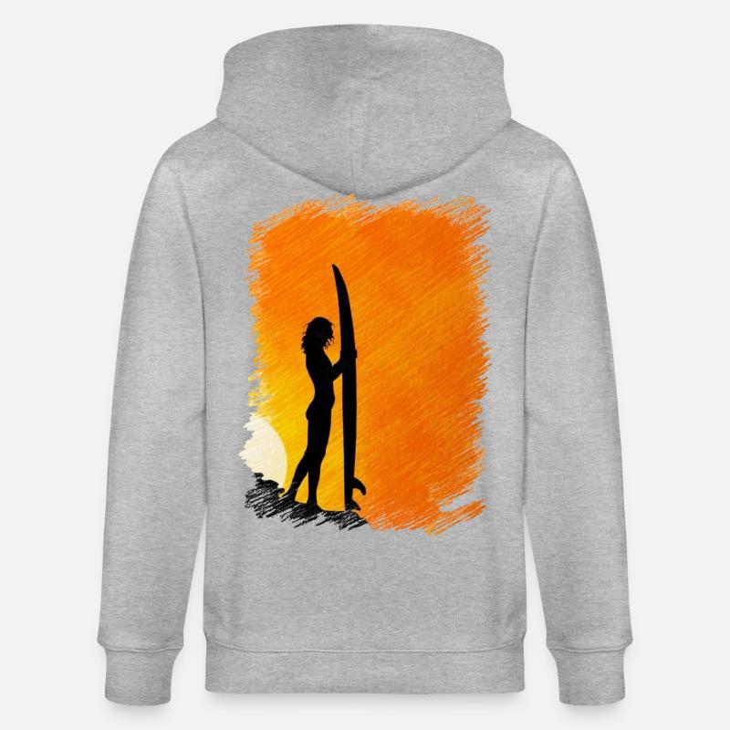 surf - Veste à capuche bio CULTIVATOR Stanley/Stella Unisexe - gris chiné